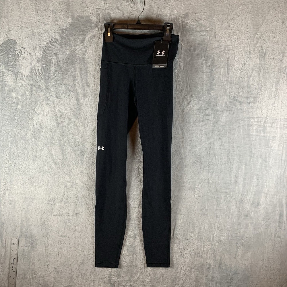 Under Armour Women's XS Legging Heatgear Compression High Rise Full Length Black